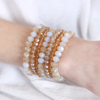 Thumbnail for Seven Lines Glass Beads Stretch Bracelet - 22 COLORS