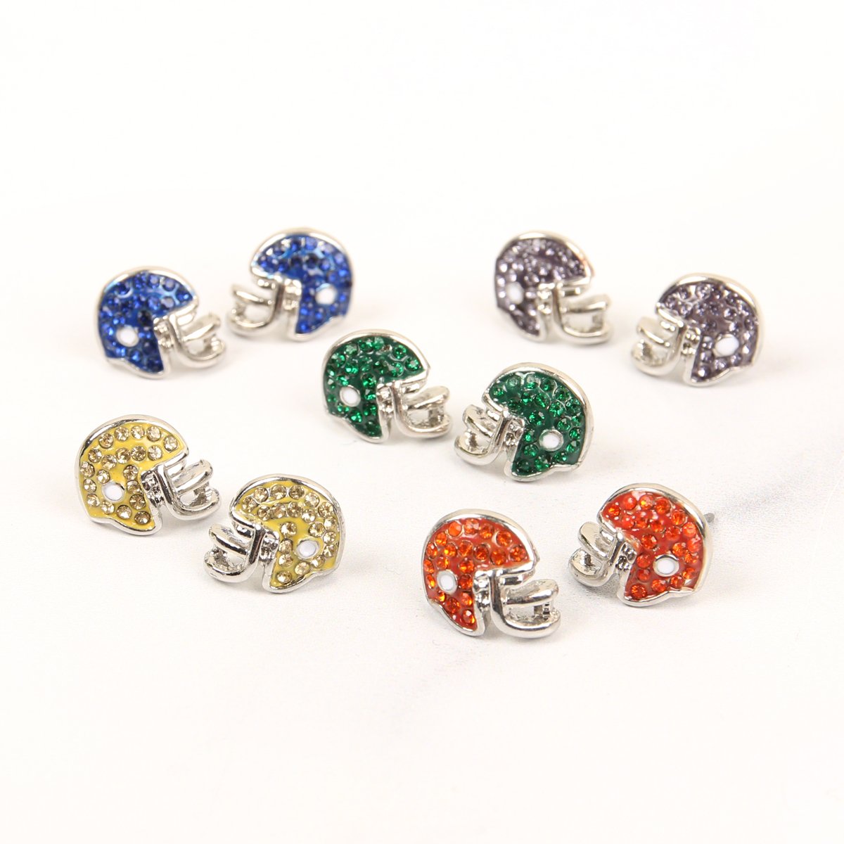 Football Helmet Epoxy Earrings - 6 COLORS -