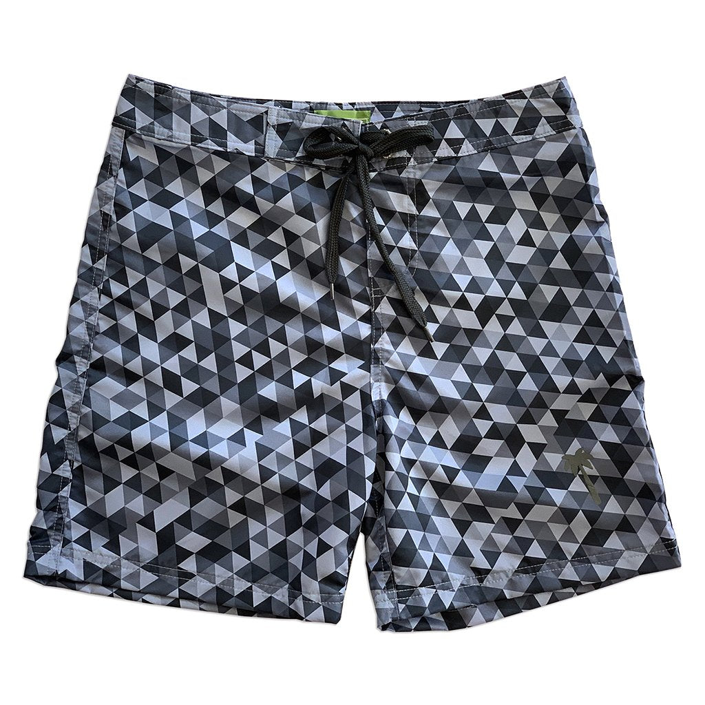 La Palma Sustainable materials Surf Geometric Gray 17" Boardshorts - 1 COLOR -