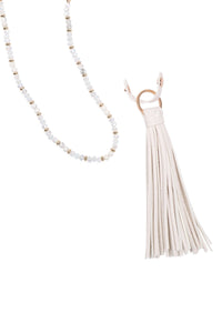 Thumbnail for Riah Fashion - Leather Tassel Necklace - 8 COLORS -