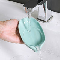 Thumbnail for Leaf Shape Soap Box Drain Soap Holder - Suction Cup Soap Dish Tray Soap Dish for Bathroom Soap Container - NICE! - [23 DAY DELIVERY] - 8 COLORS -