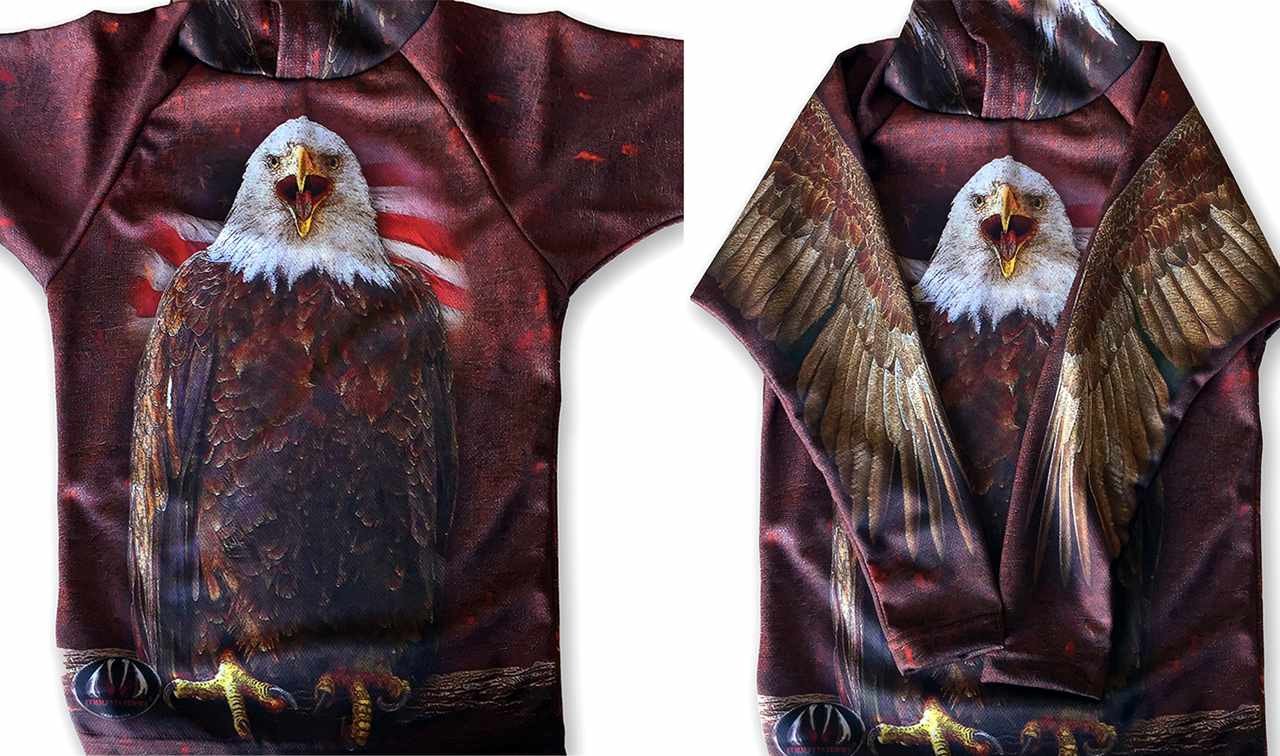 Mouthman - BALD EAGLE USA Hoodie Sport Shirt by MOUTHMAN® - ADULT SIZES AVAILABLE! -