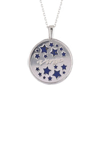 Thumbnail for Zodiac Lapis Lazuli Gemstone Star Constellation Pendant Necklace Silver Virgo -