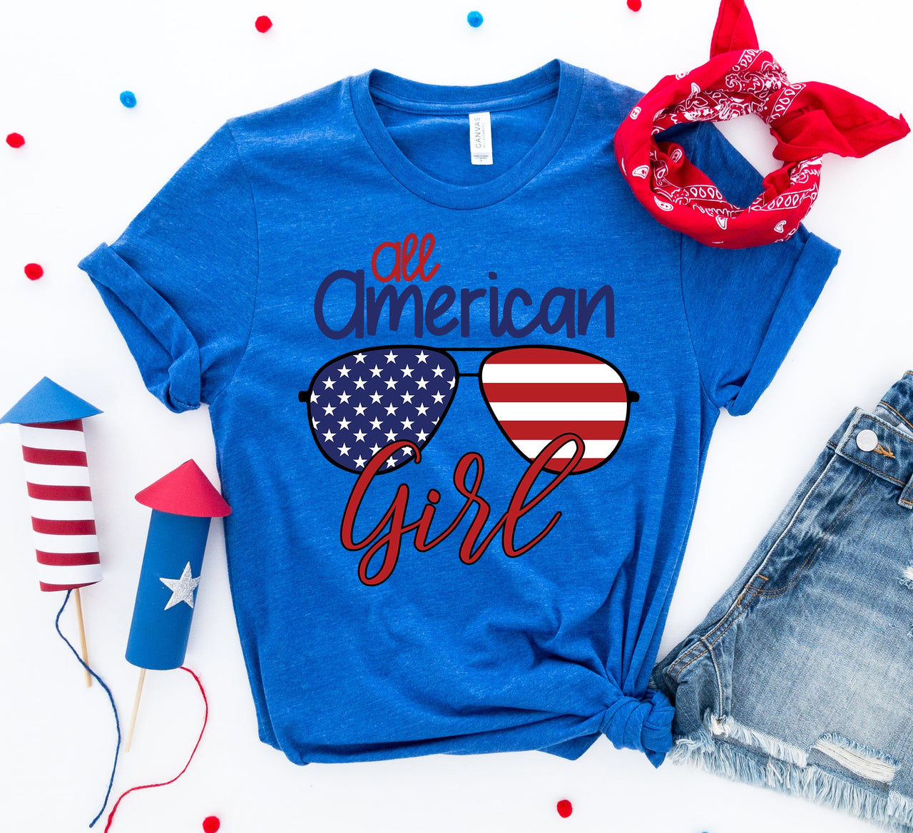 All American Girl T-Shirt - 6 COLORS -