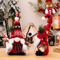 Thumbnail for Pom-Pom Trim Pointed Hat Christmas Gnomes - 9.5