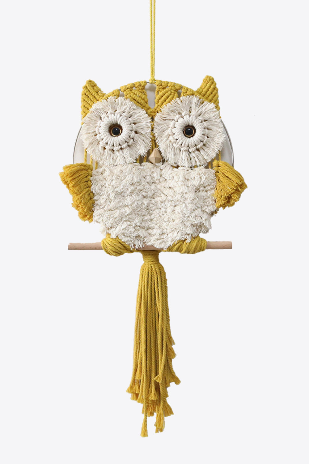 Hand-Woven Tassel Owl Macrame Wall Hanging - 27.5" X 13.8" - T - 2 COLORS -