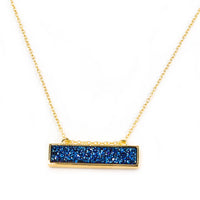 Thumbnail for Christy Jean - Bethany Druzy Bar Necklace - 7 COLORS -