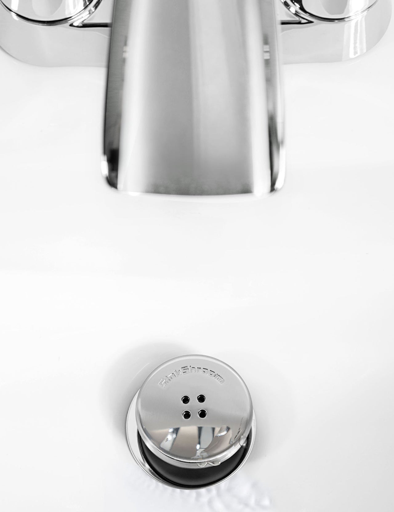 SinkShroom (Chrome Edition) the Hair Catcher That Prevents Clogged Bathroom Sink Drains