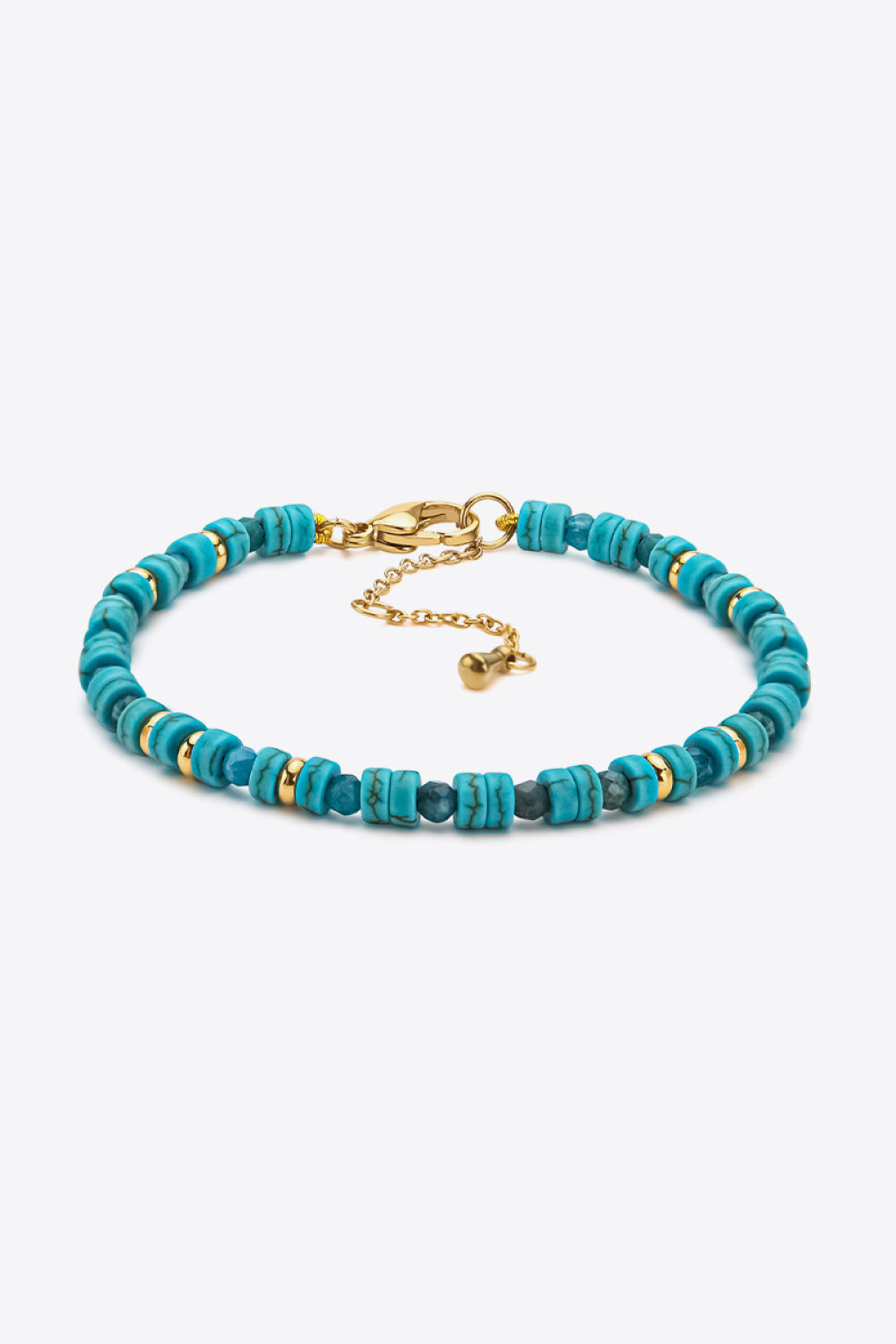 Turquoise Copper Bracelet - 6.7"L - T -