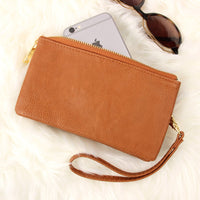 Thumbnail for Riah Fashion - Leather Wallet With Detachable Wristlet - 25 COLORS -