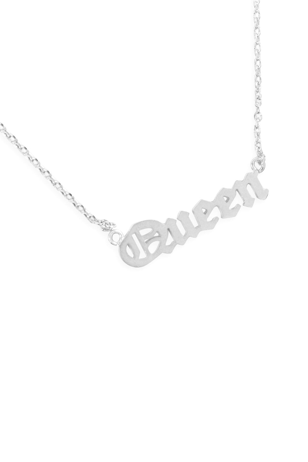 Queen Pendant Chain Necklace - 2 FINISHES -