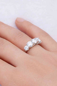 Thumbnail for 1 Carat Moissanite 925 Sterling Silver Half-Eternity Ring