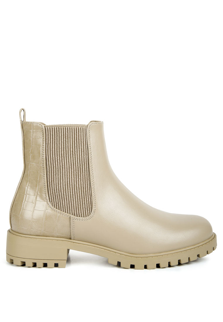 London Rag - Stella Croc Back Chelsea Boots - 3 COLORS -