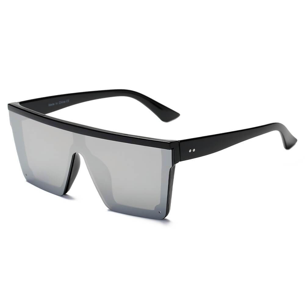 Guelph | S2069 - Flat Top Square Oversize Fashion Sunglasses - 4 COLORS -