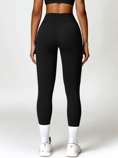 Twisted High Waist Active Leggings with Pockets - T - 5 COLORS -