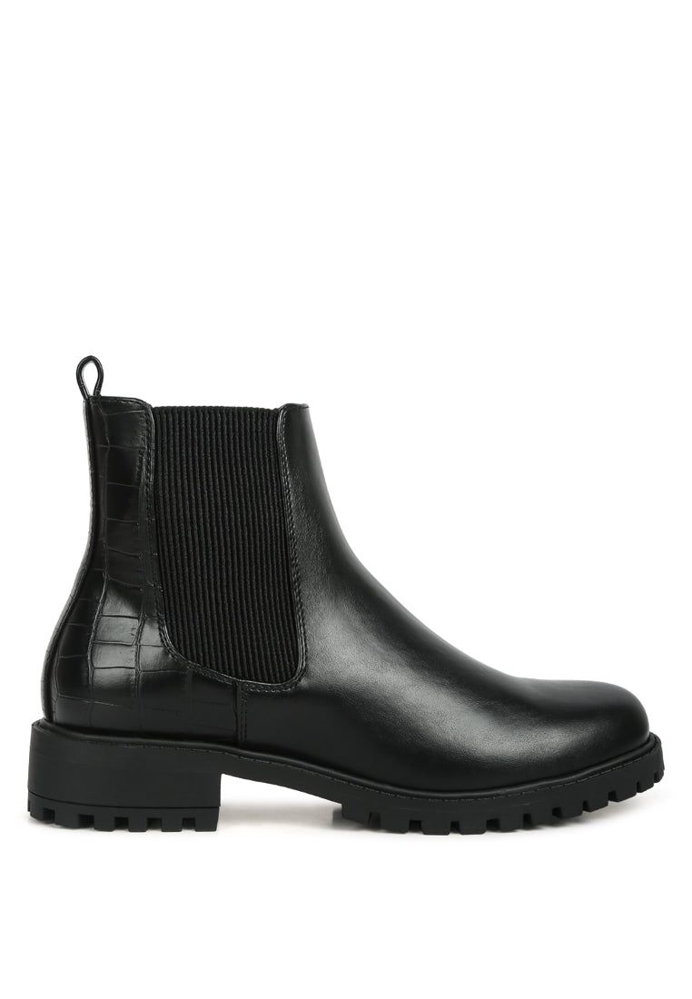 London Rag - Stella Croc Back Chelsea Boots - 3 COLORS -