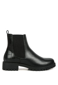 Thumbnail for London Rag - Stella Croc Back Chelsea Boots - 3 COLORS -