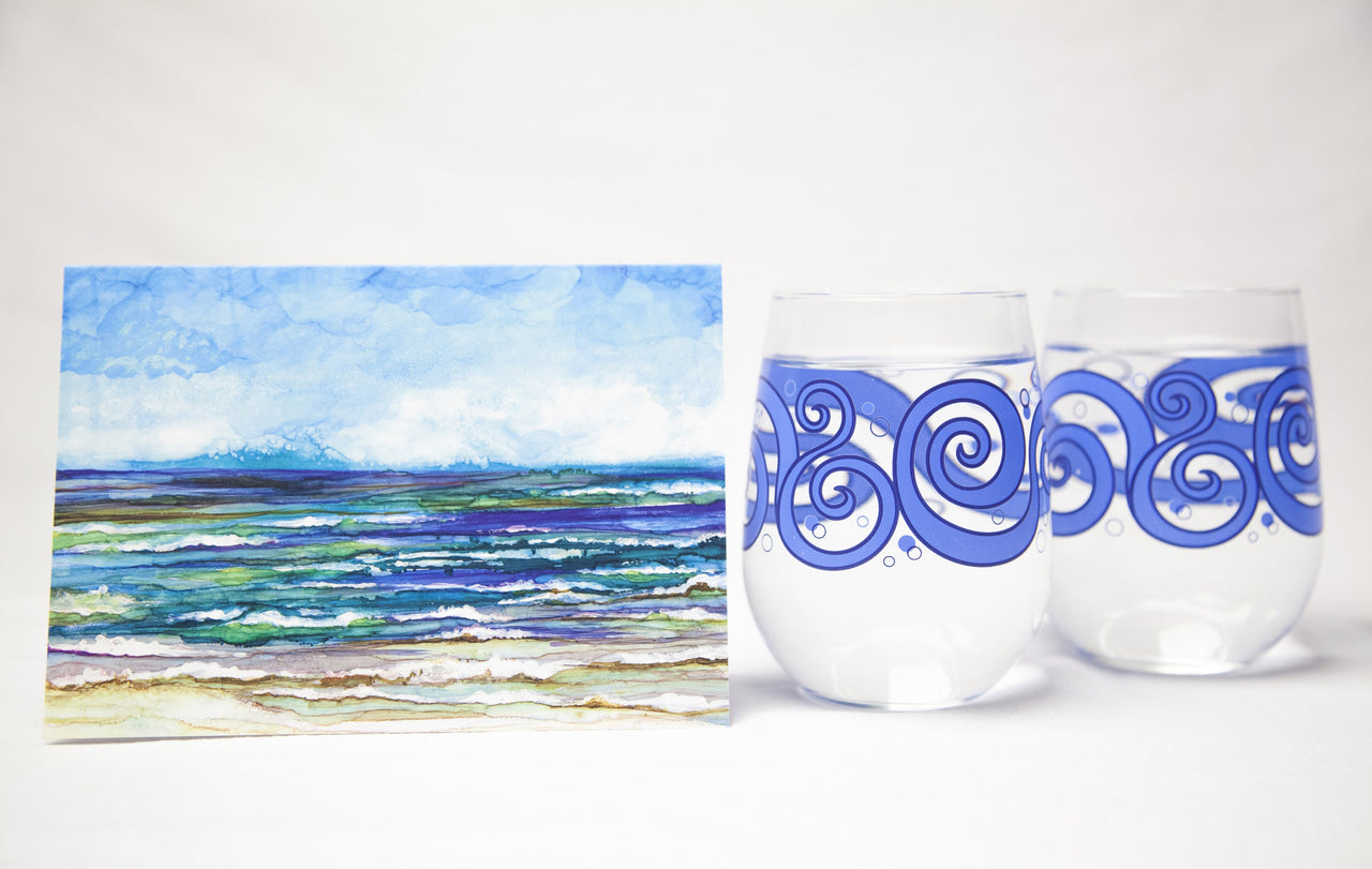 Ocean Breeze : Blank Greeting Cards - 5"X7" - 1 OR SET(6) -