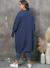 Thumbnail for Plus Size Only Long Sleeve Pocketed Cardigan - T - 9 COLORS -