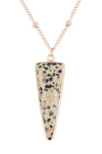 Thumbnail for Arrowhead Shape Stone Pendant Necklace - 6 COLORS -