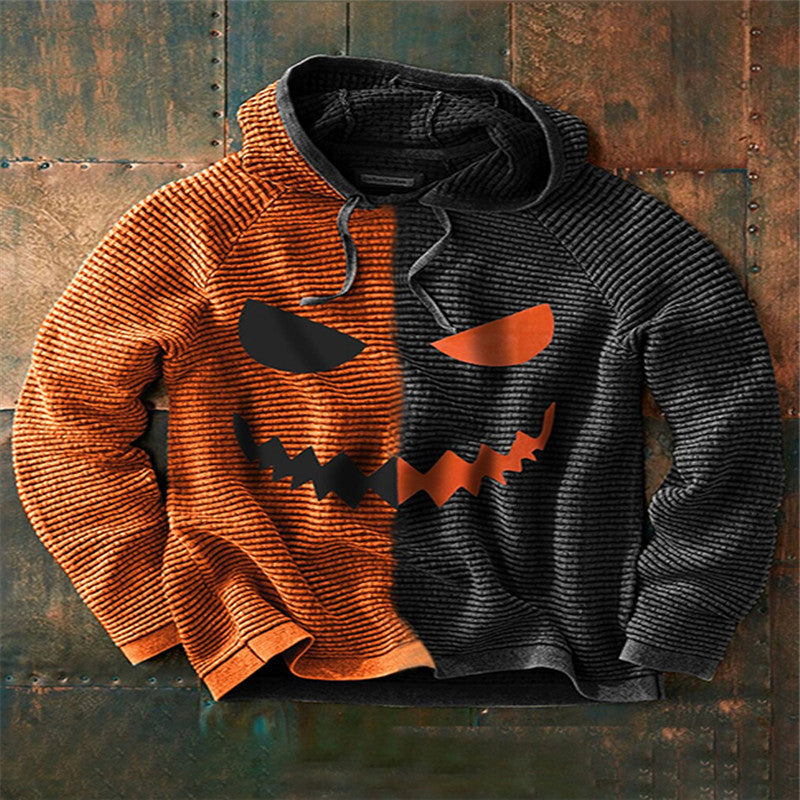 Halloween Men's Halloween digital print Hooded Sweatshirt - K - 2 COLORS -