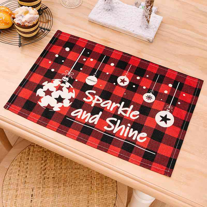 Assorted 2-Piece Plaid Placemats - [5-10 DAY DELIVERY] - [CHOOSE 1 GET 1 RANDOM PICK] - 2 PCS. - T - 6 STYLES -