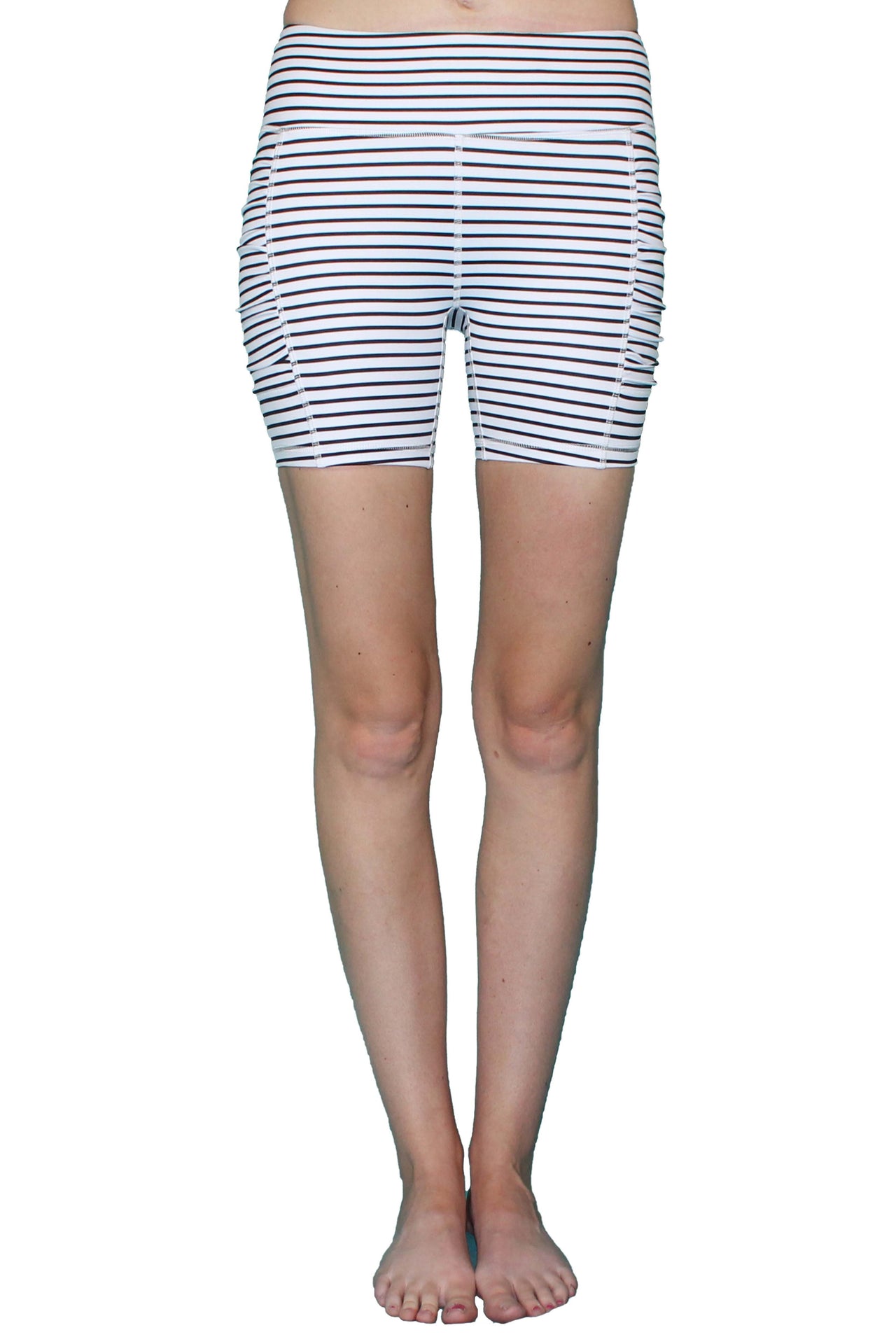 Black & White Stripe 5 Inch - Pocket Short - 1 COLOR -