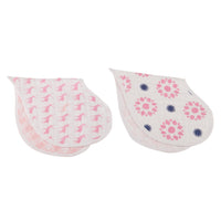 Thumbnail for Newcastle - Pop of Pink Cotton Heart Bibs 2pk -