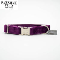 Thumbnail for Dog & Cat Collar - Dark Purple Velvet -