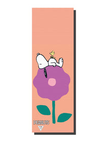 Thumbnail for Ascend Yoga Mat Peanuts Snoopy and Woodstock Tan Flower Yoga Mat -