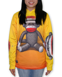 Thumbnail for Mouthman - SOCK MONKEY Hoodie Chomp Shirt - ADULT SIZES AVAILABLE! - 13 SIZES -