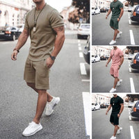 Thumbnail for Two Piece Set Short Sleeve Track / Leisure sets - [29 DAY DELIVERY] - 8 COLORS -