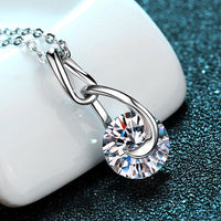 Thumbnail for 2 Carat Moissanite 925 Sterling Silver Necklace