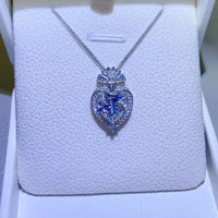 Thumbnail for 3 Carat Moissanite 925 Sterling Silver Heart Pendant Necklace