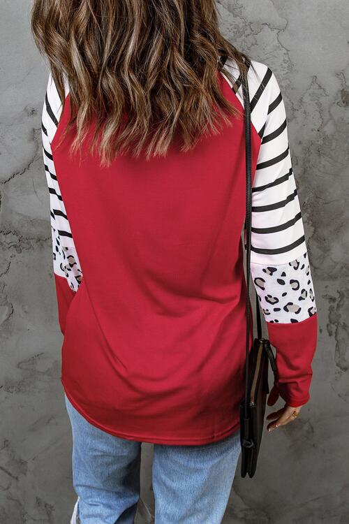 Bull Graphic Striped Long Sleeve T-Shirt - T - 1 COLOR -