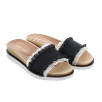 Thumbnail for Color Tassel Strap Comfort Slipper