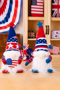 Thumbnail for Set of 2 Independence Day Knit Decor Gnomes - 12.6