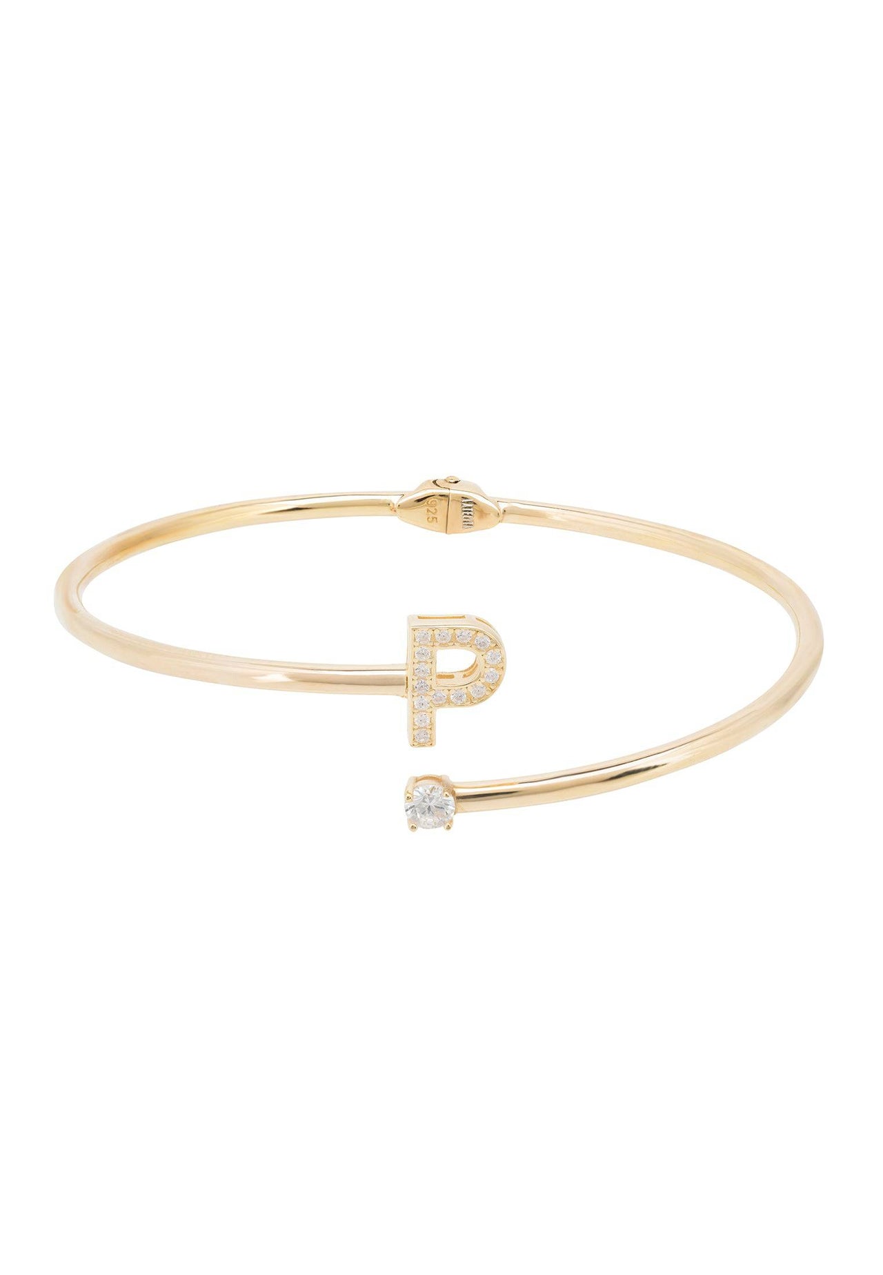 Initial Bangle Gold P -