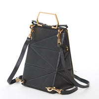 Thumbnail for Heidi Black Leather Backpack Purse -