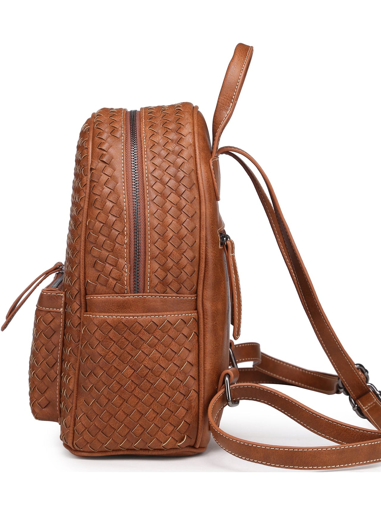 Shomico - Woven Backpack Purse for Women - Camel - 1 COLOR -