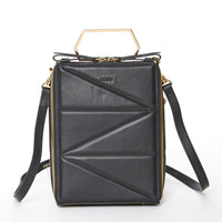 Thumbnail for Heidi Black Leather Backpack Purse -