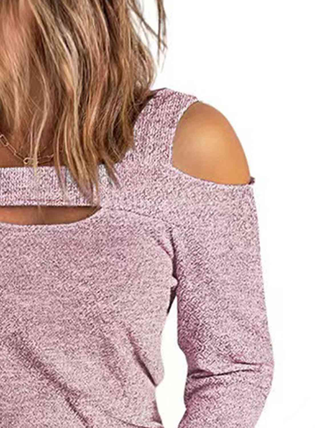 Full Size Cutout Cold Shoulder Blouse - T - 6 COLORS -