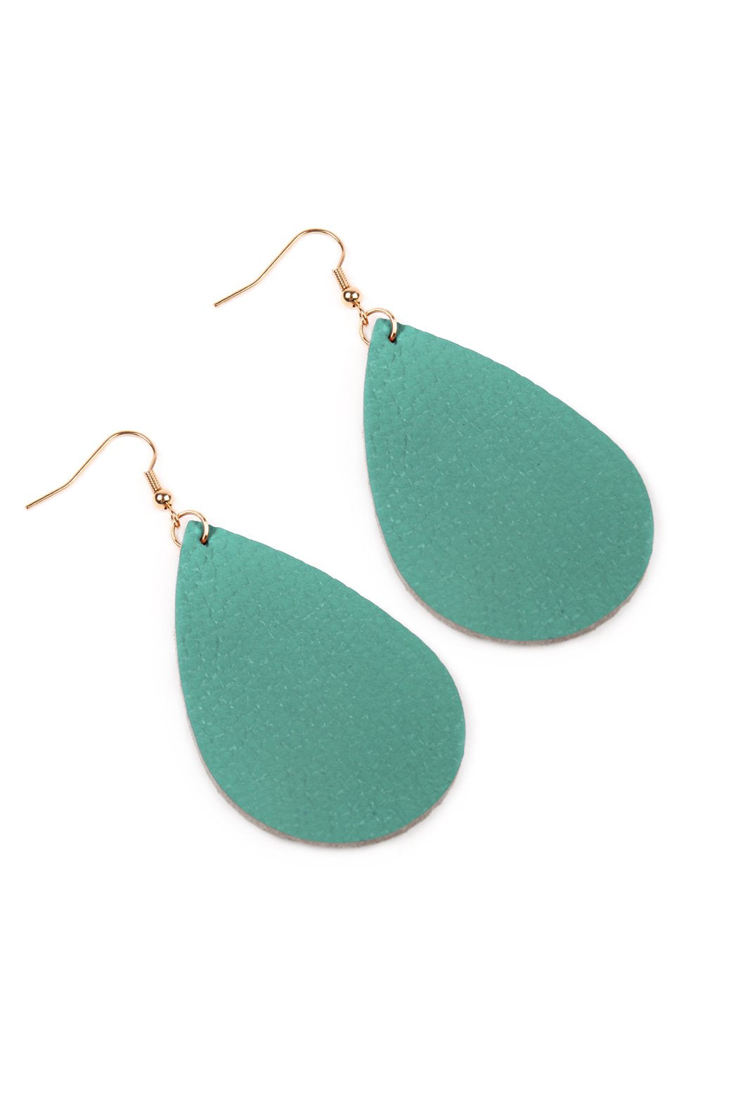 Teardrop Leather Earrings - 18 COLORS -