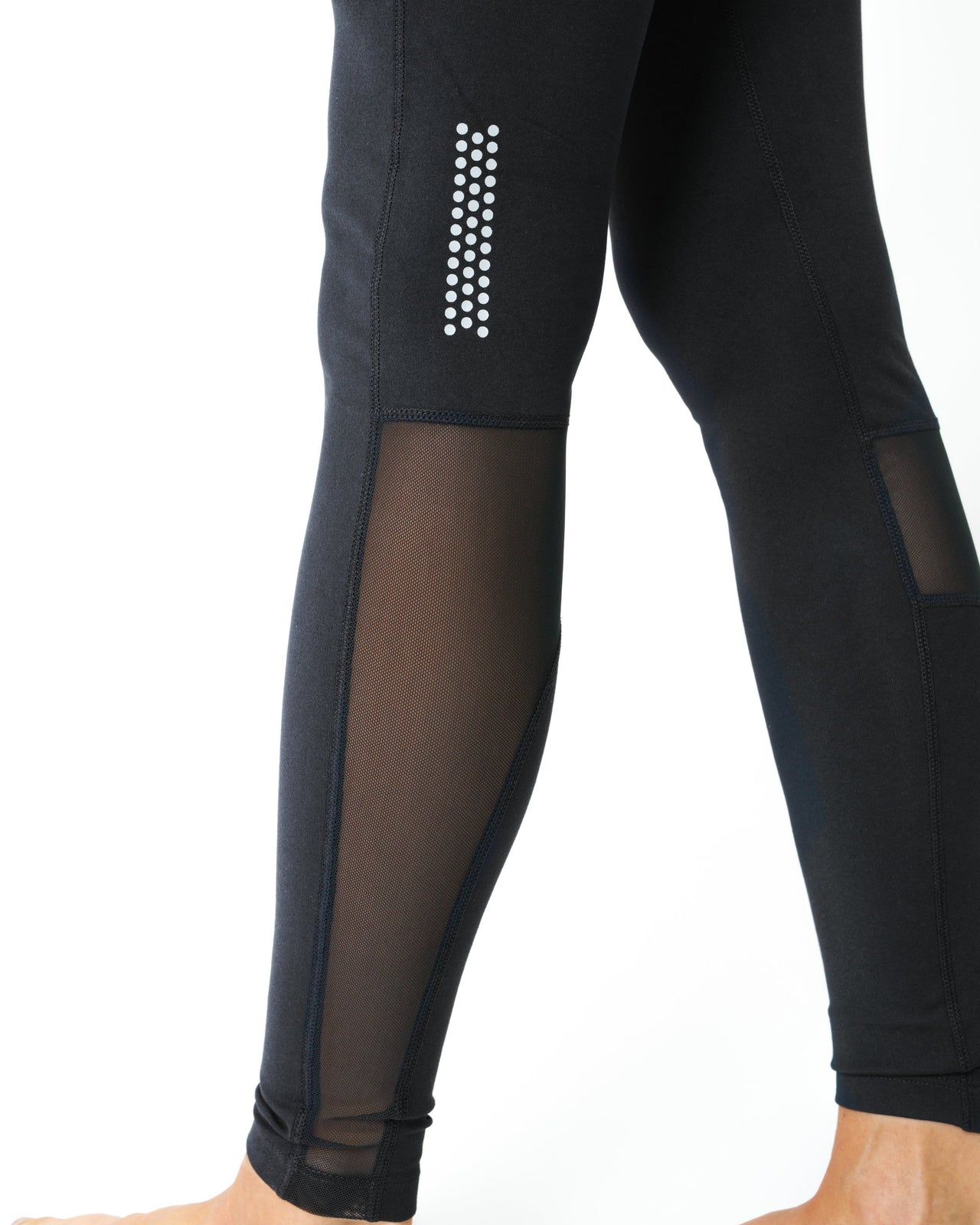 Savoy - Energique Athletic Leggings With Reflective Strips and Mesh Panels - 1 COLOR -