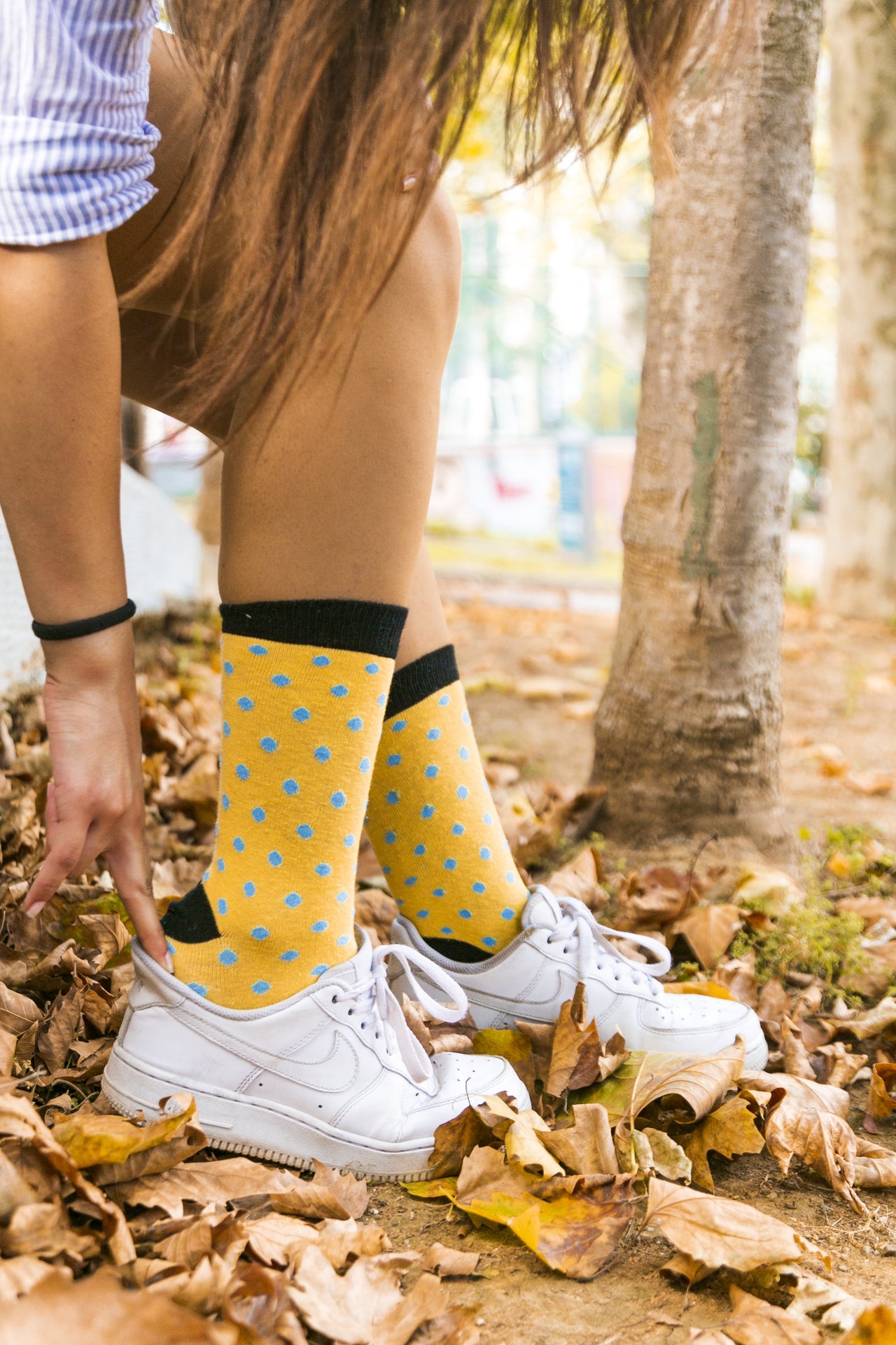 Women's Buttermilk Dot Socks - 1 COLOR -