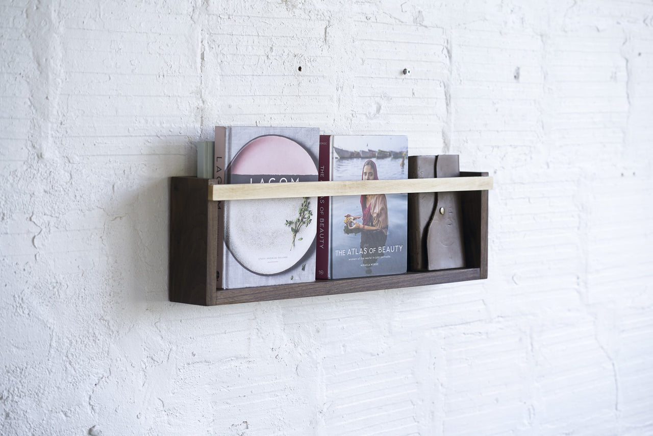 Iron Roots Design - Modern Magazine & Vinyl Wall Rack -