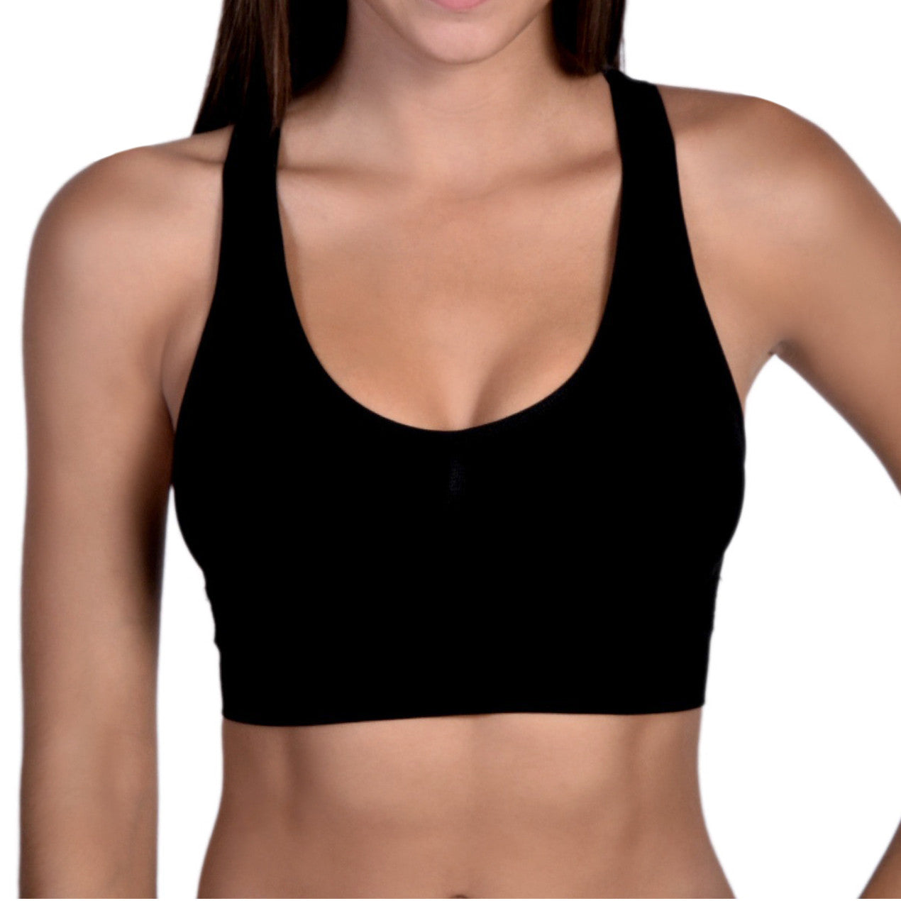 Most Comfortable Racerback Bra 2 Pack Black and White -