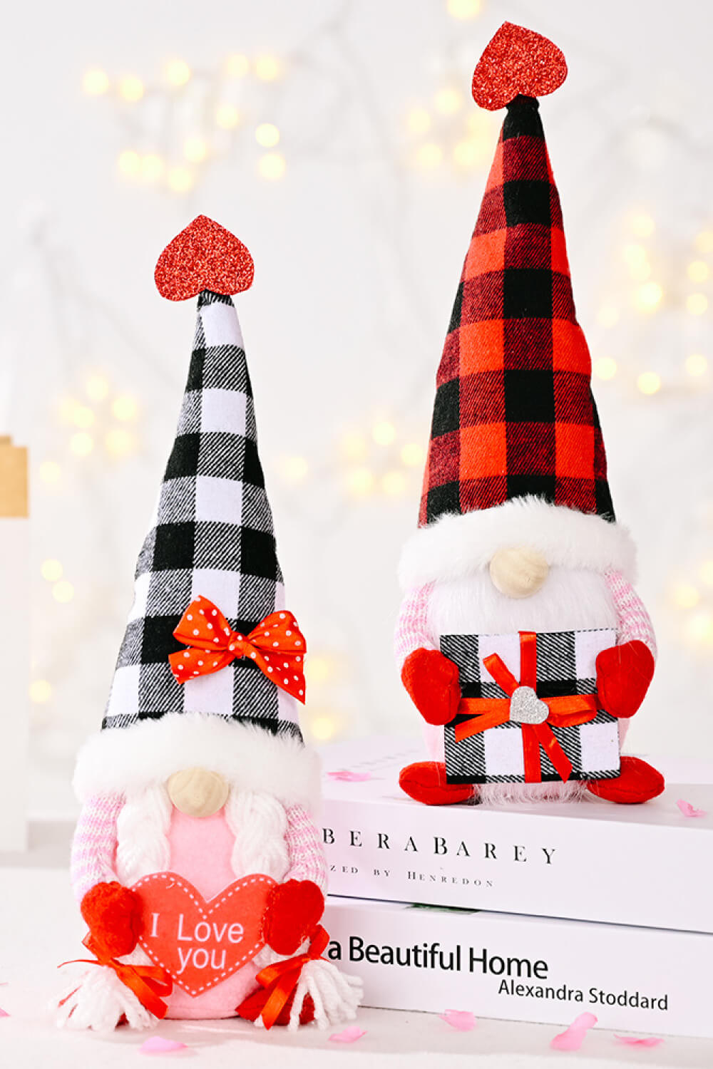 Special Occasion / Mother's Day Plaid Pointed Hat Gnomes - 12.5" - 2 TYPES - [5-10 DAY DELIVERY] - T -