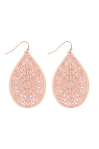 Thumbnail for Riah Fashion - Filigree Teardrop Hook Earrings - 5 COLORS