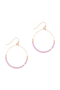 Thumbnail for Riah Fashion - Glass Bead Round Earrings - 6 COLORS